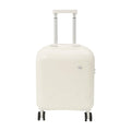 Pearl White 18In Hardside Rolling Suitcase with Cup Holder & USB Port M1625