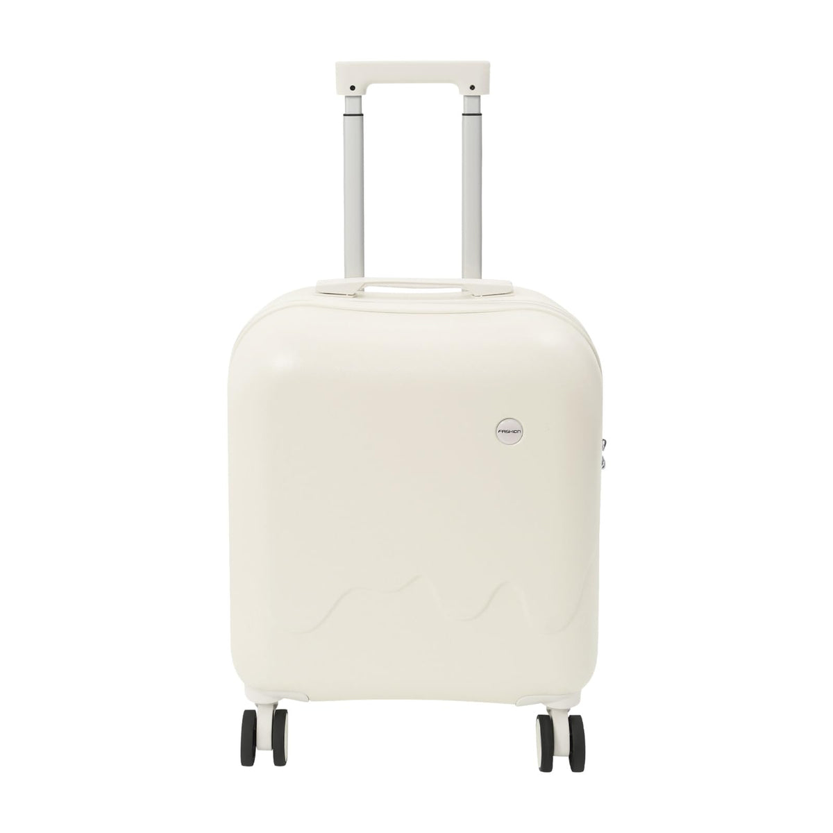 Pearl White 18In Hardside Rolling Suitcase with Cup Holder & USB Port M1625