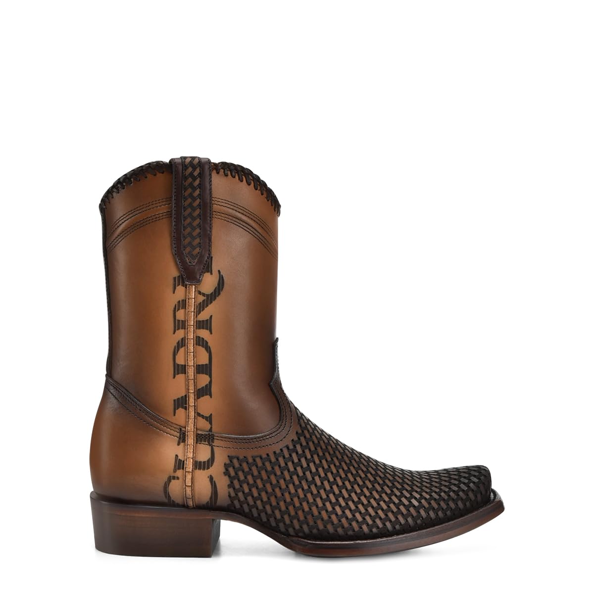 Western Boot Genuine Bovine Leather Side Zip Honey M576
