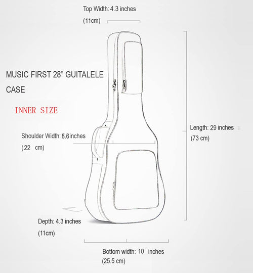 0.6" Thick Padded Guitalele Guitar Case & Bag E42684