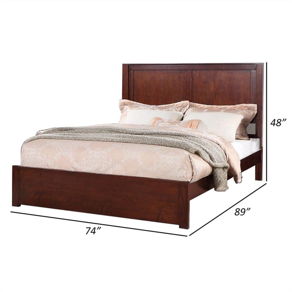 California King Solid Wood Platform Bed with Storage Drawers B307930