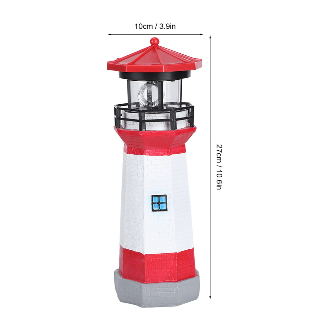 Solar Powered Rotating LED Lighthouse Q320