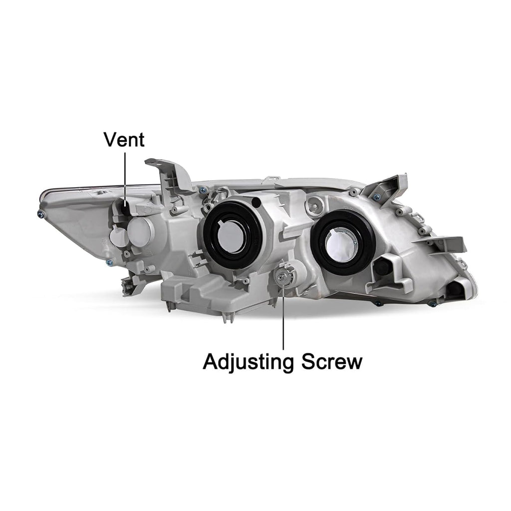 Headlights Assembly Pair Chrome Housing Amber Reflector Z5869