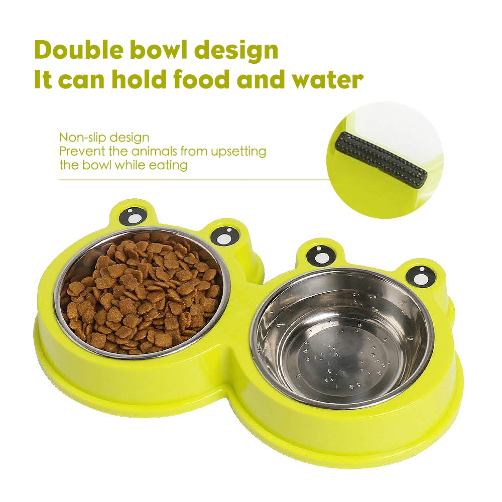 Stainless Steel Non-Slip Double Pet Feeder M91736