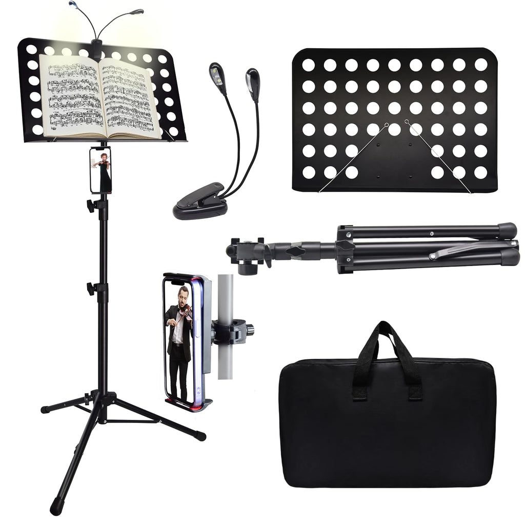Height Adjustable Sheet Music Stand with Carrying Bag I8651