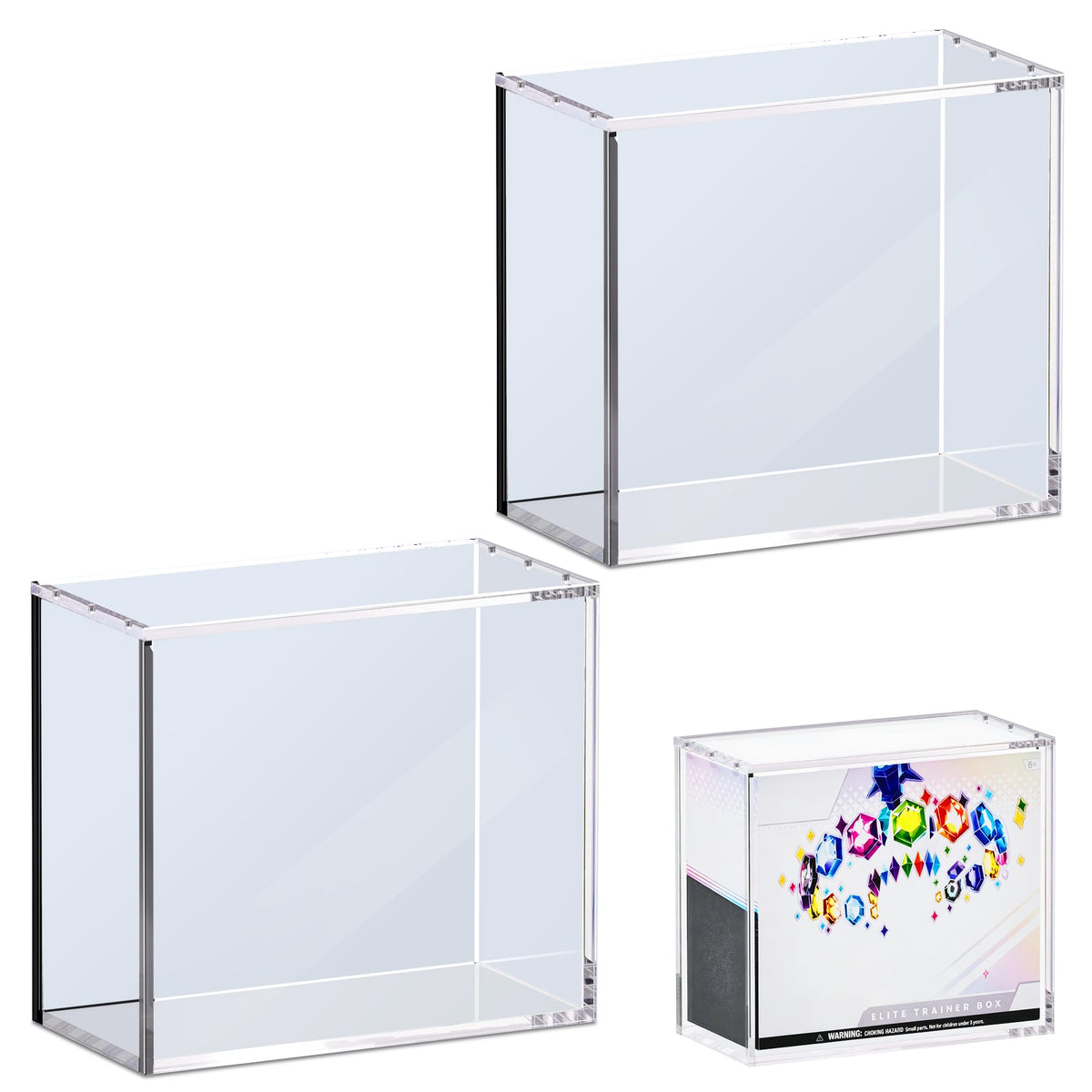 2 PCS 5mm Clear Acrylic Display Case G76244