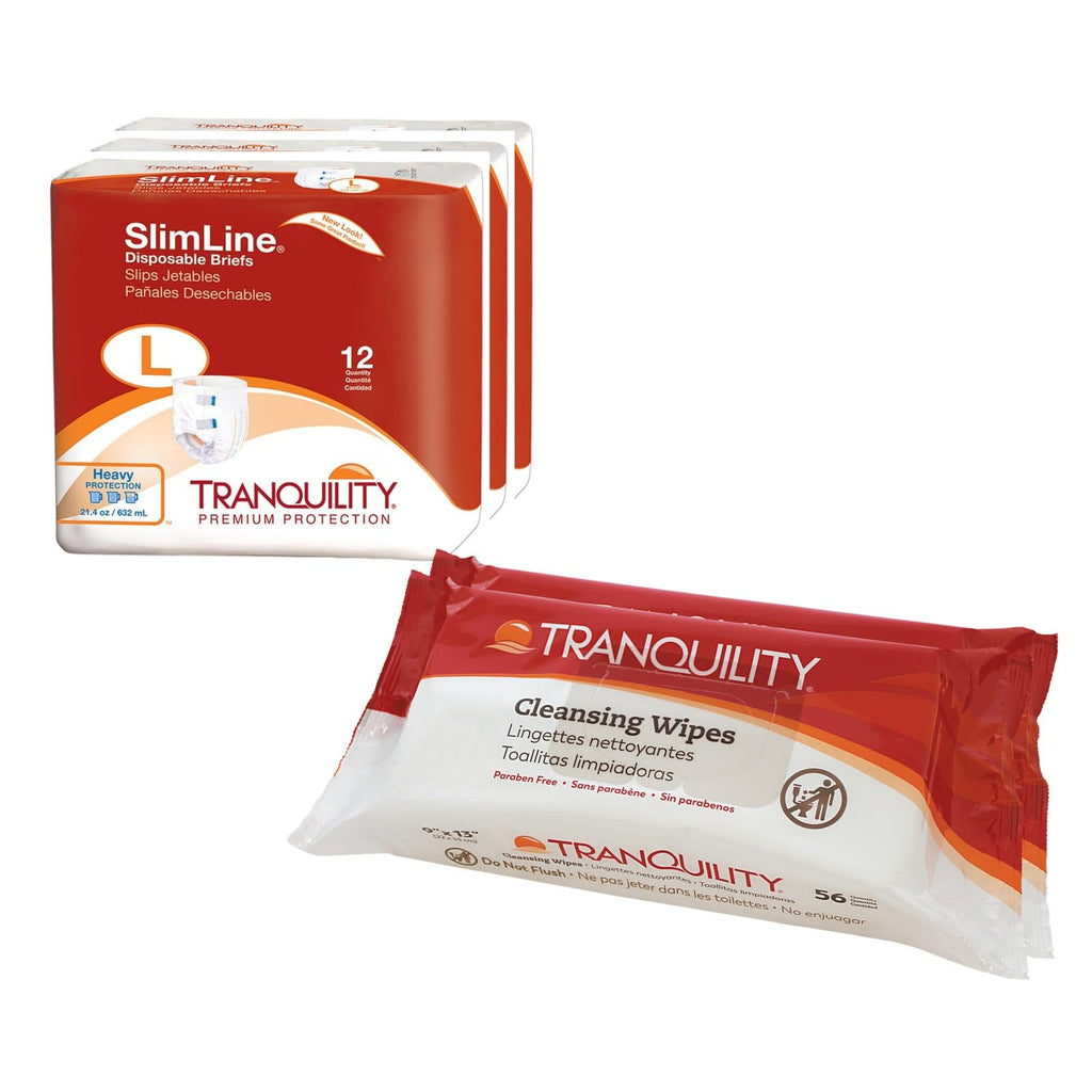 Large Briefs Multi-Pack with Cleansing Wipes W39300
