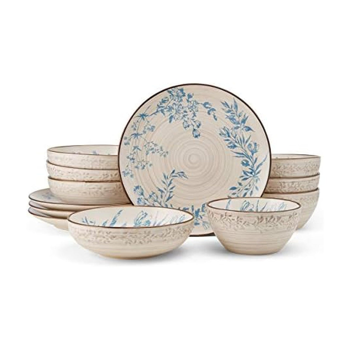 12 Piece Multicolor Dinnerware Set J2302