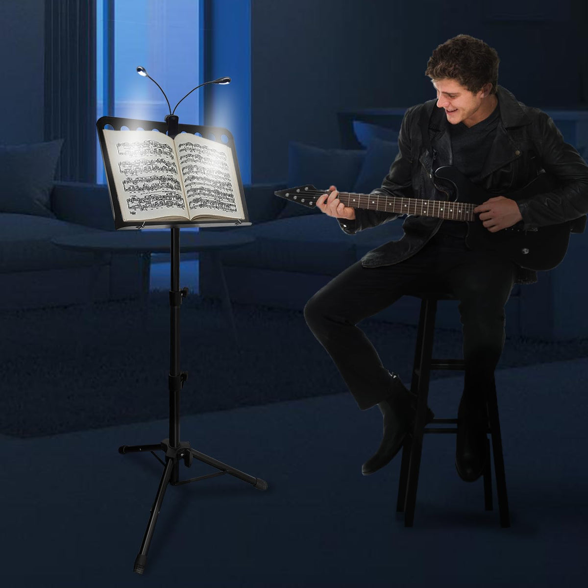 Height Adjustable Sheet Music Stand with Carrying Bag I8651