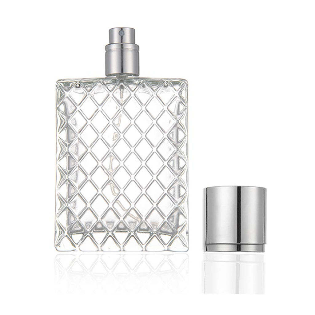 100ml 3.4 oz Refillable Fine Mist Spray Perfume Bottles Clear Glass A21080
