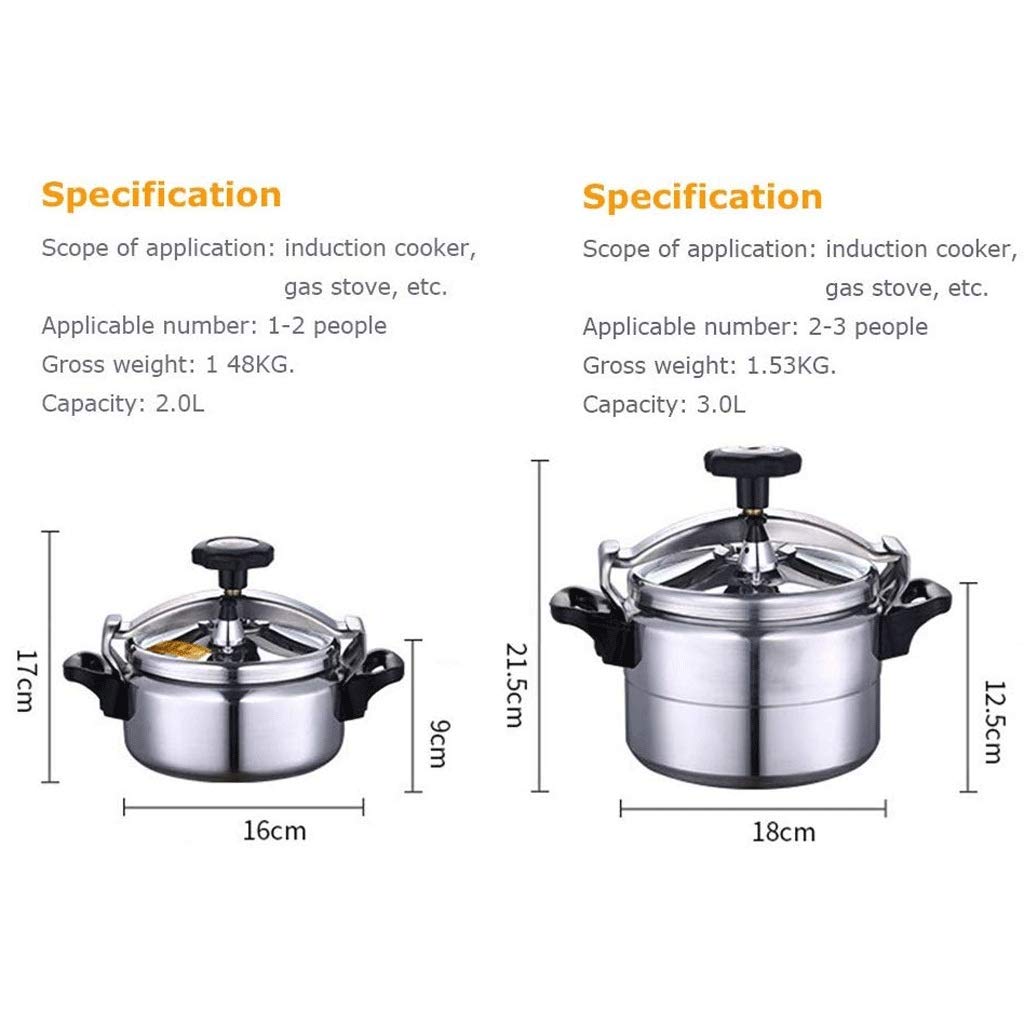 Aluminum Pressure Cooker, Non-Stick Pan, Soup Pot, Skillet, 2L Y83083