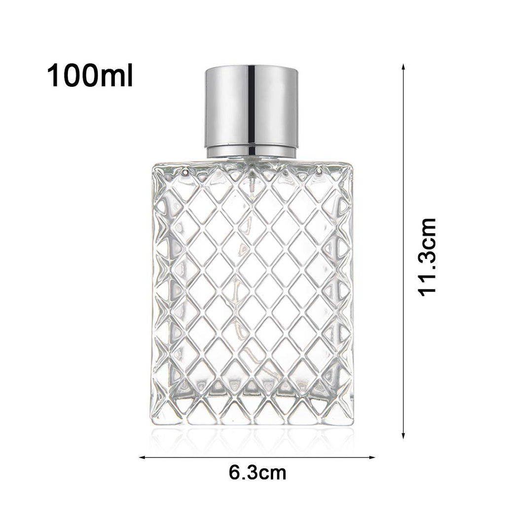 100ml 3.4 oz Refillable Fine Mist Spray Perfume Bottles Clear Glass A21080