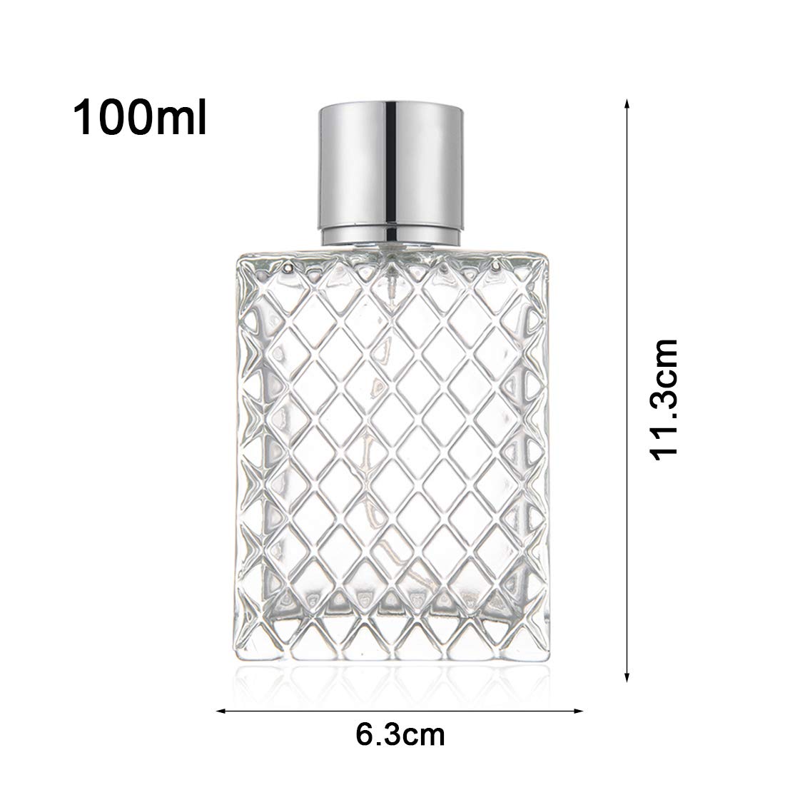 100ml 3.4 oz Refillable Fine Mist Spray Perfume Bottles Clear Glass A21080
