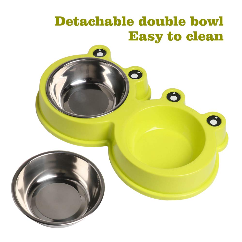Stainless Steel Non-Slip Double Pet Feeder M91736