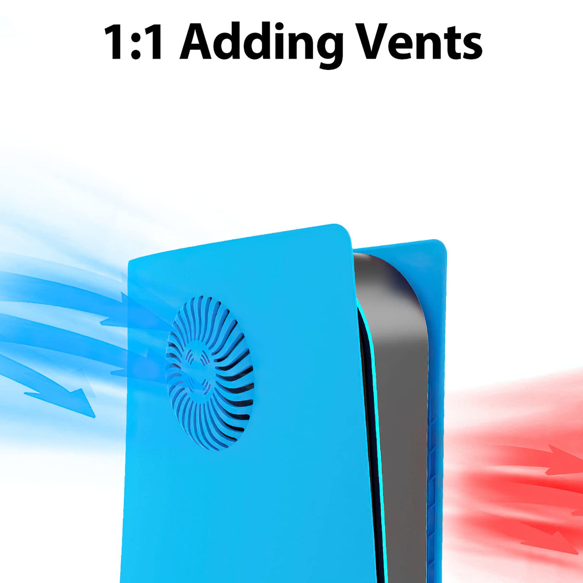 Face Plate Cover Shell with Cooling Vents for PS5 Disc Edition Console (Starlight Blue) H20453