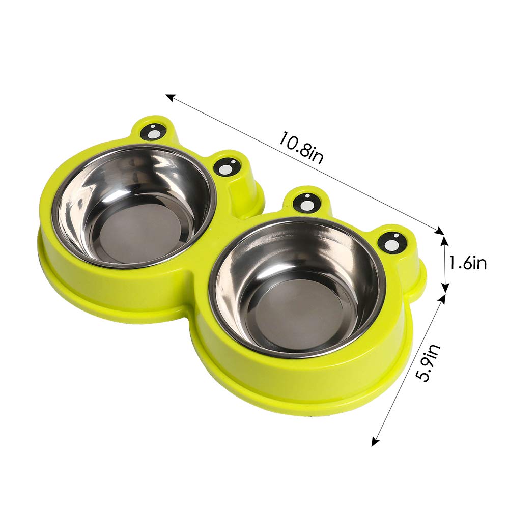 Stainless Steel Non-Slip Double Pet Feeder M91736