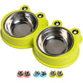 Stainless Steel Non-Slip Double Pet Feeder M91736