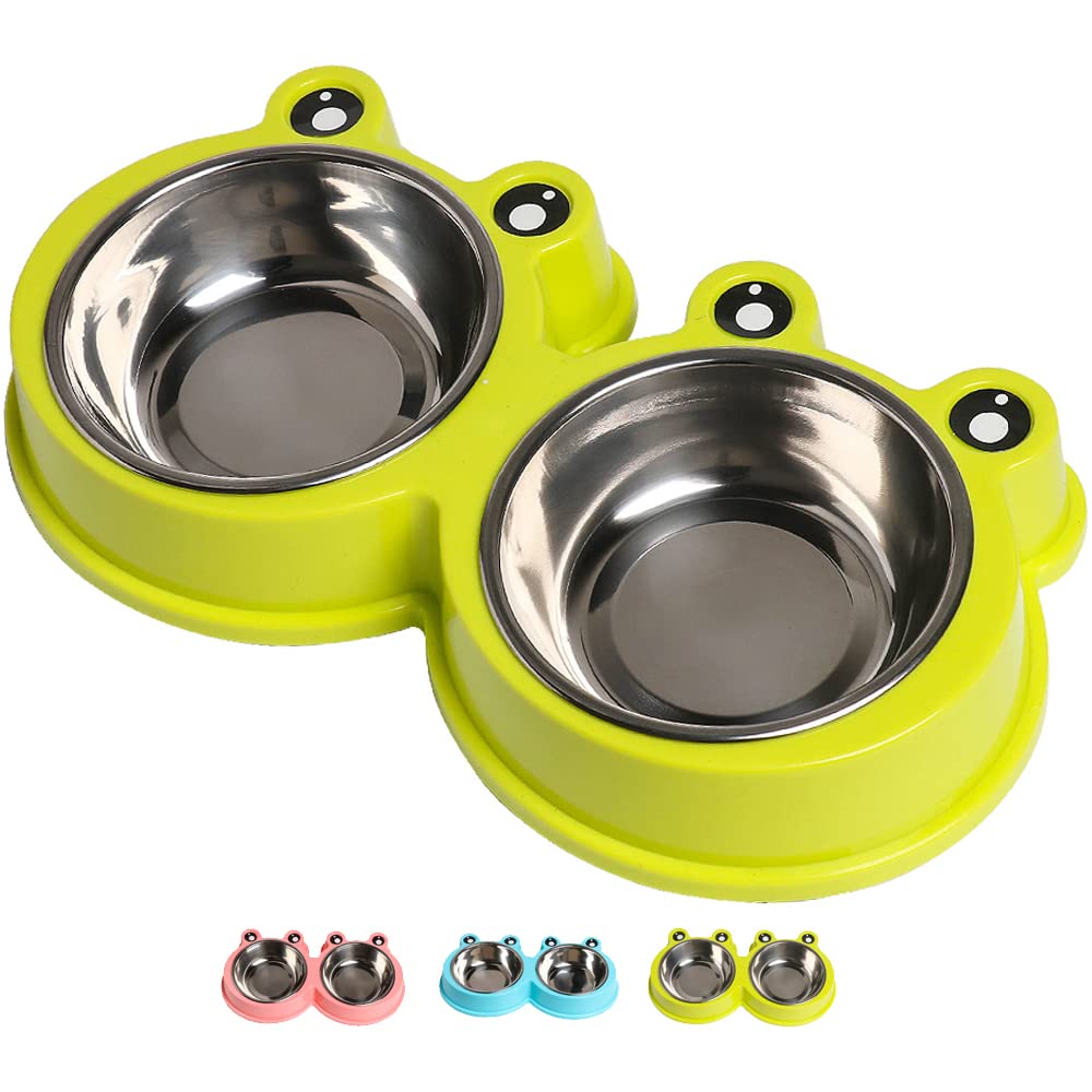 Stainless Steel Non-Slip Double Pet Feeder M91736