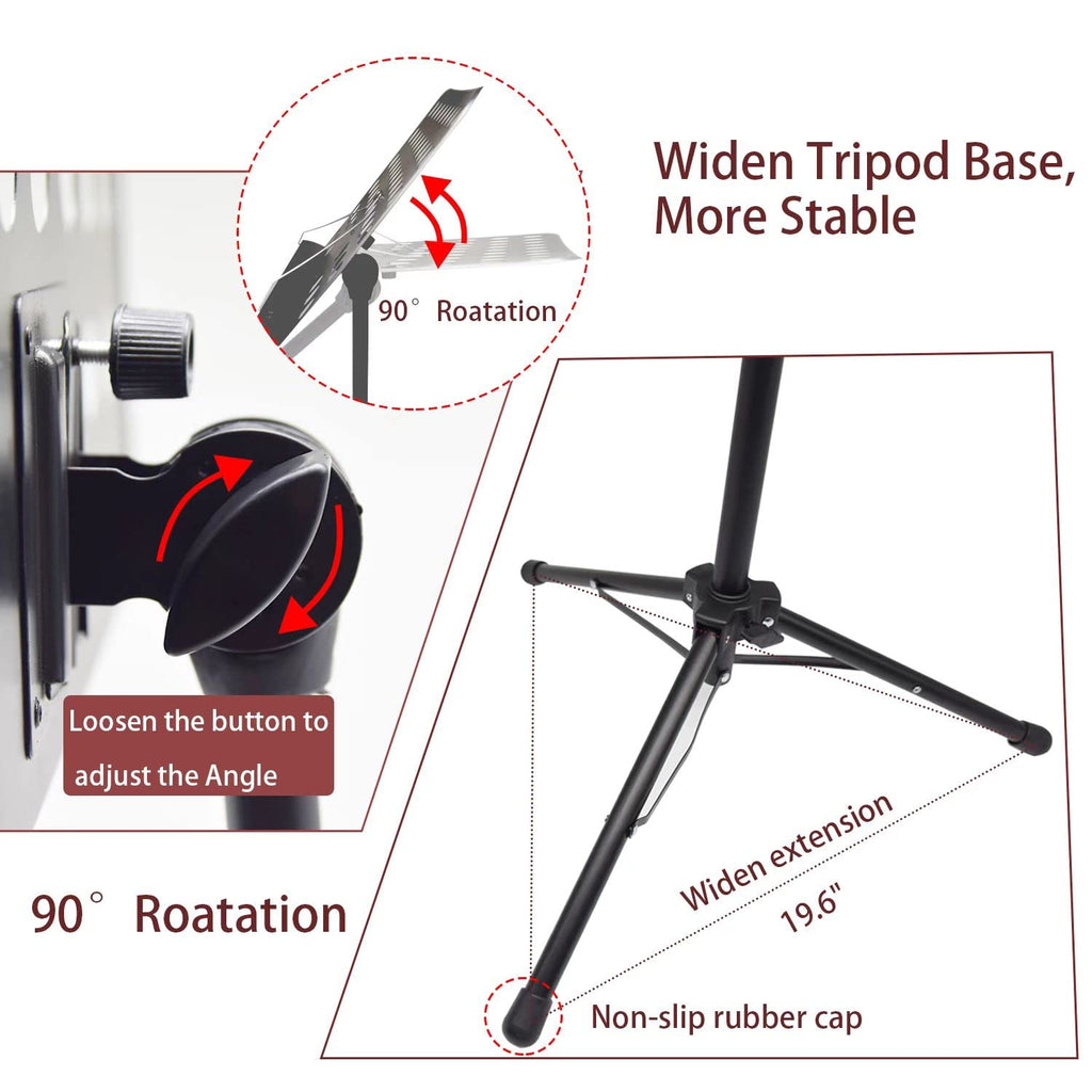 Height Adjustable Sheet Music Stand with Carrying Bag I8651