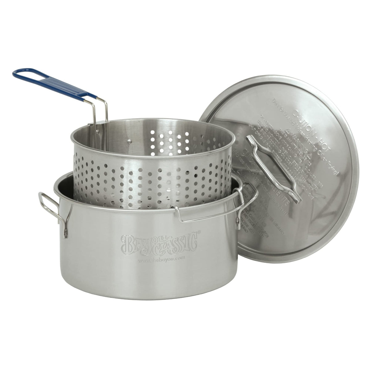 14-qt Stainless Fry Pot with Lid and Basket B4275