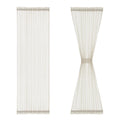 Natural Linen French Door Curtains 25x72 Inch Rod Pocket 2 Panels W819009