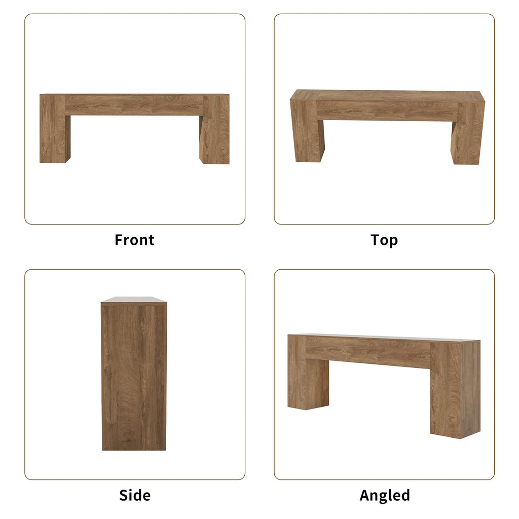 86-Inch Natural Oak Brown Console Table S494