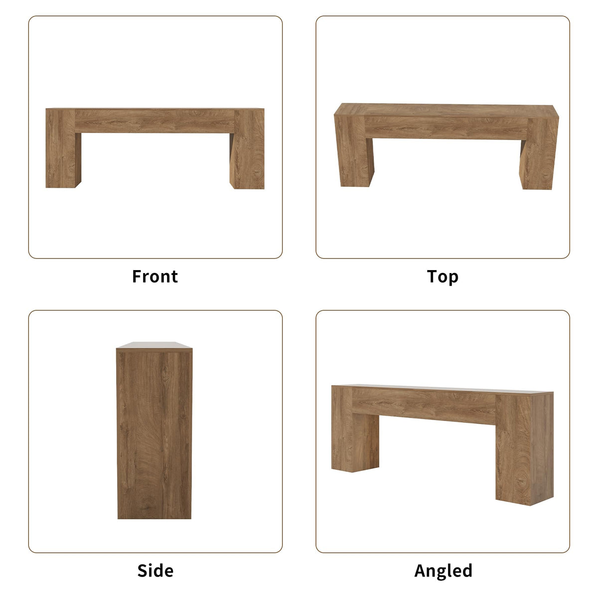 86-Inch Natural Oak Brown Console Table S494
