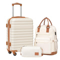 White 3 Piece Hardside Luggage Set V37884