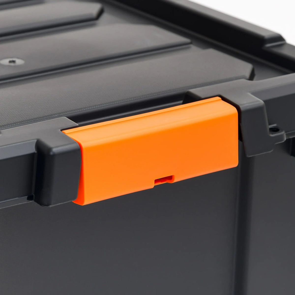 Heavy Duty Plastic Storage Bins with Lockable Lids, Black H224716
