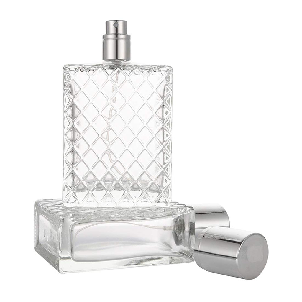 100ml 3.4 oz Refillable Fine Mist Spray Perfume Bottles Clear Glass A21080