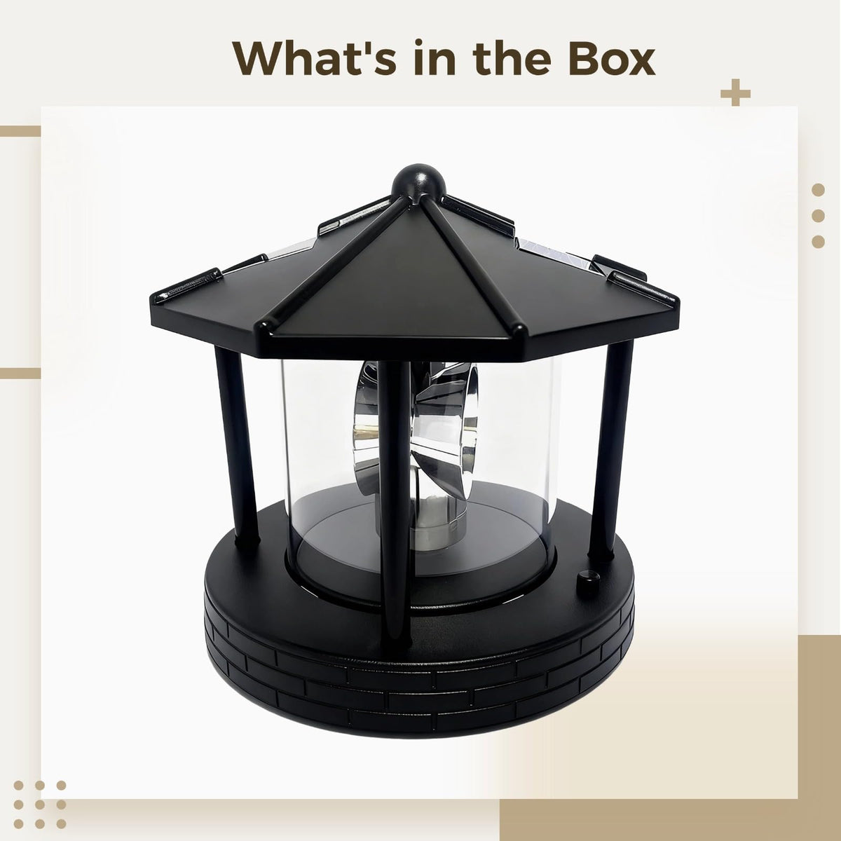 Solar LED Rotating Lighthouse Lamp K715576