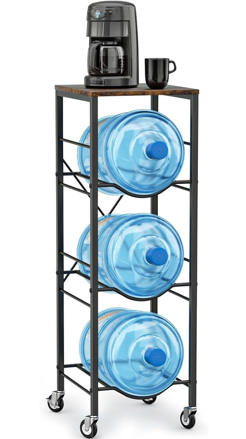 5 Gallon Water Jug Holder with Storage Shelves 3 Tier Y999