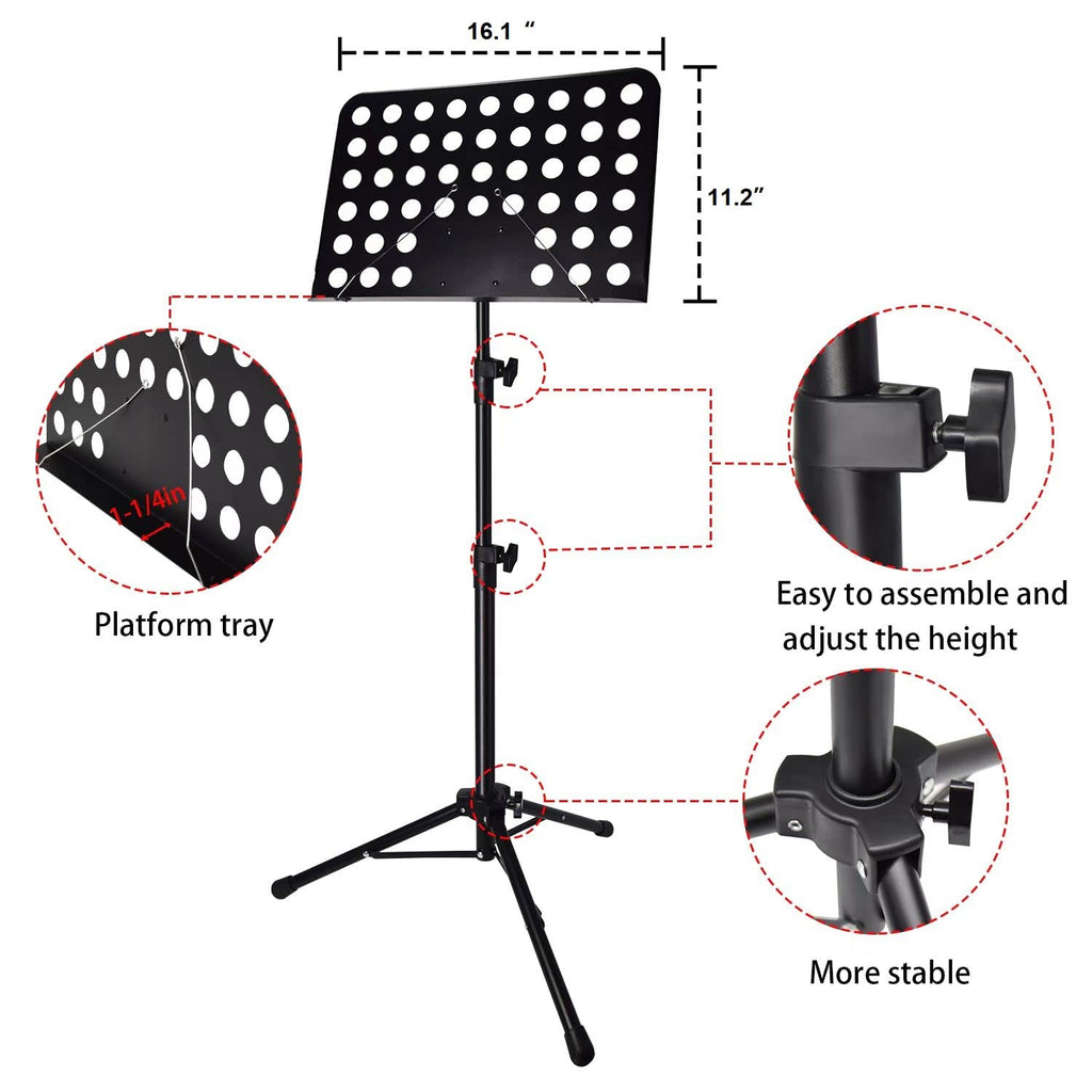 Height Adjustable Sheet Music Stand with Carrying Bag I8651