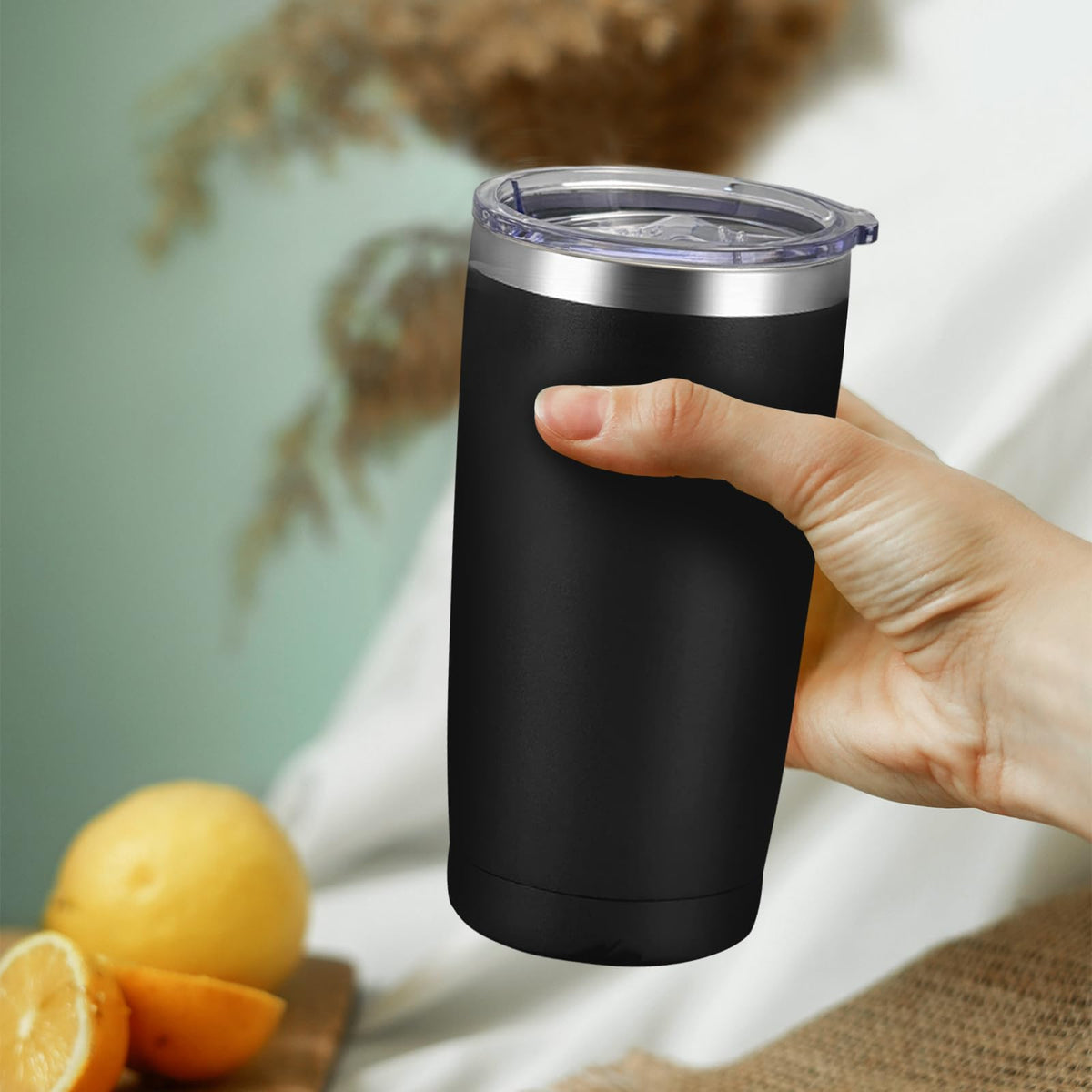 20 Pack Stainless Steel Insulated Tumbler 20oz Black W44788