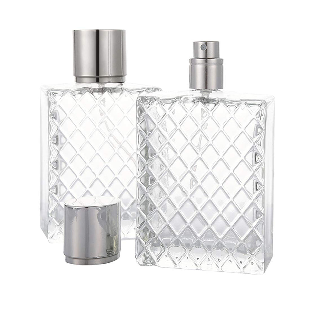 100ml 3.4 oz Refillable Fine Mist Spray Perfume Bottles Clear Glass A21080