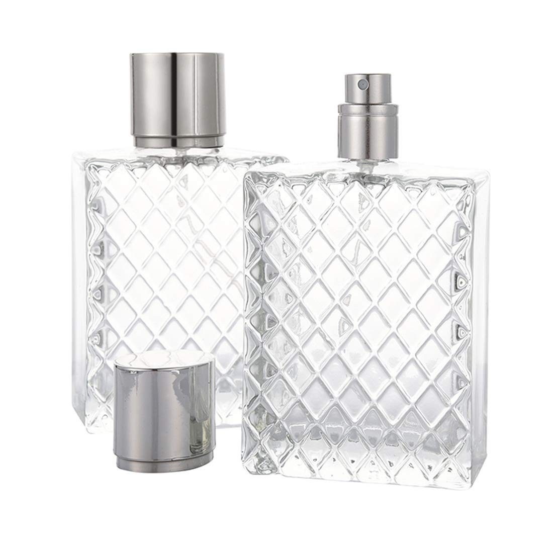 100ml 3.4 oz Refillable Fine Mist Spray Perfume Bottles Clear Glass A21080