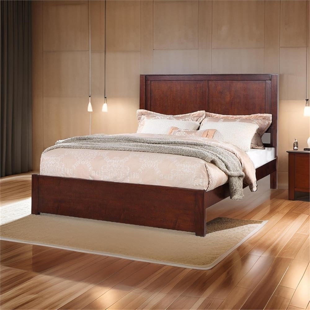 California King Solid Wood Platform Bed with Storage Drawers B307930