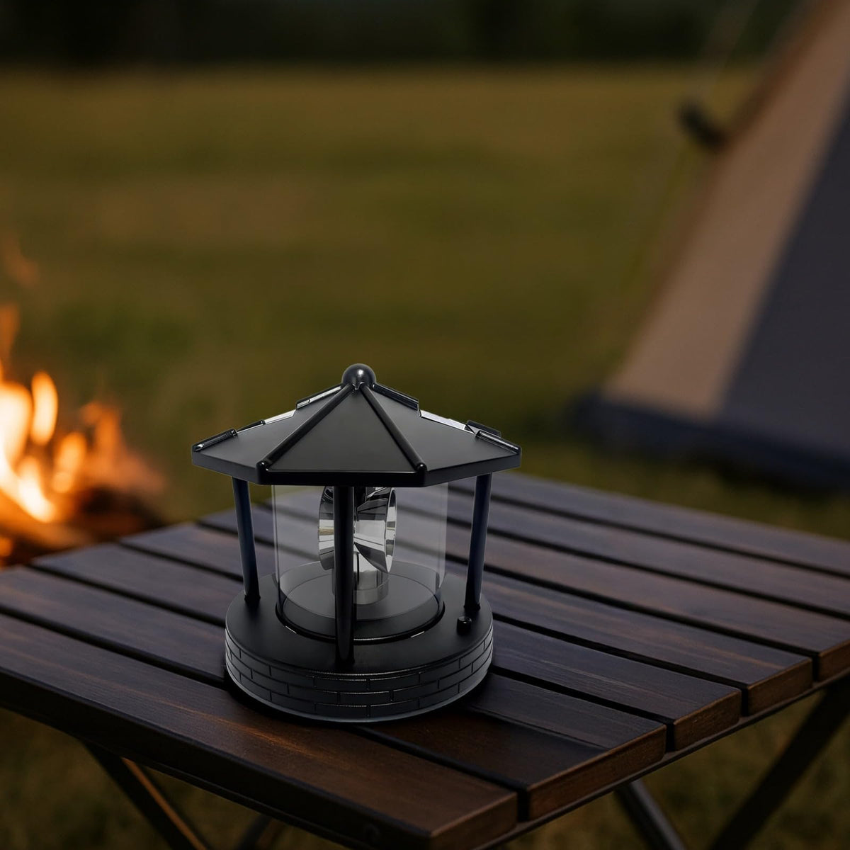 Solar LED Rotating Lighthouse Lamp K715576