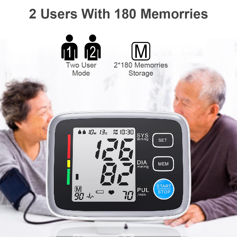 Upper Arm Blood Pressure Monitor 2 Cuff Sizes E841