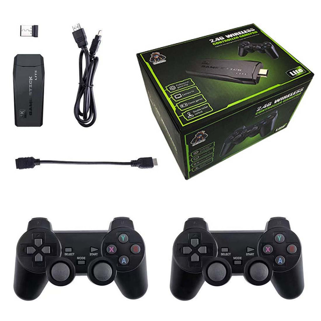 4K Retro Game Console with 2 Wireless Controllers 64GB F866