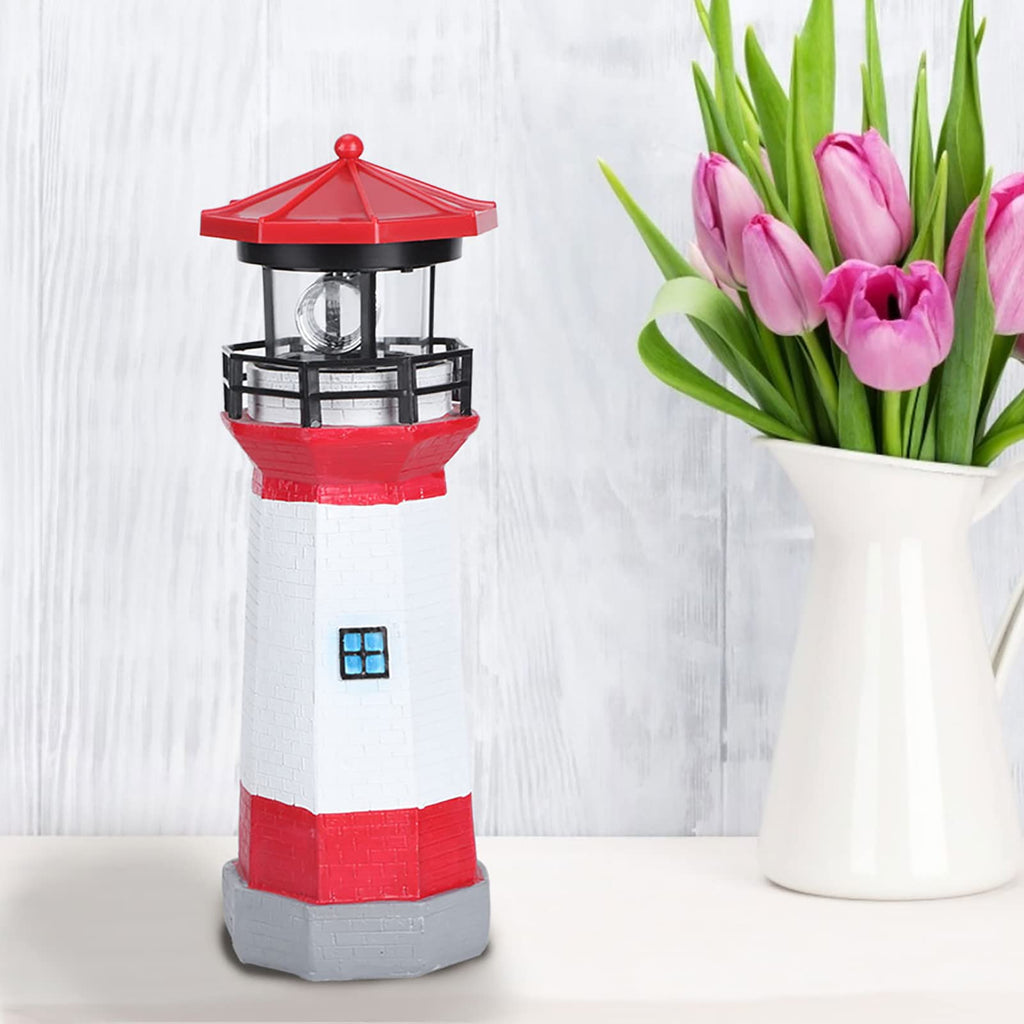 Solar Powered Rotating LED Lighthouse Q320