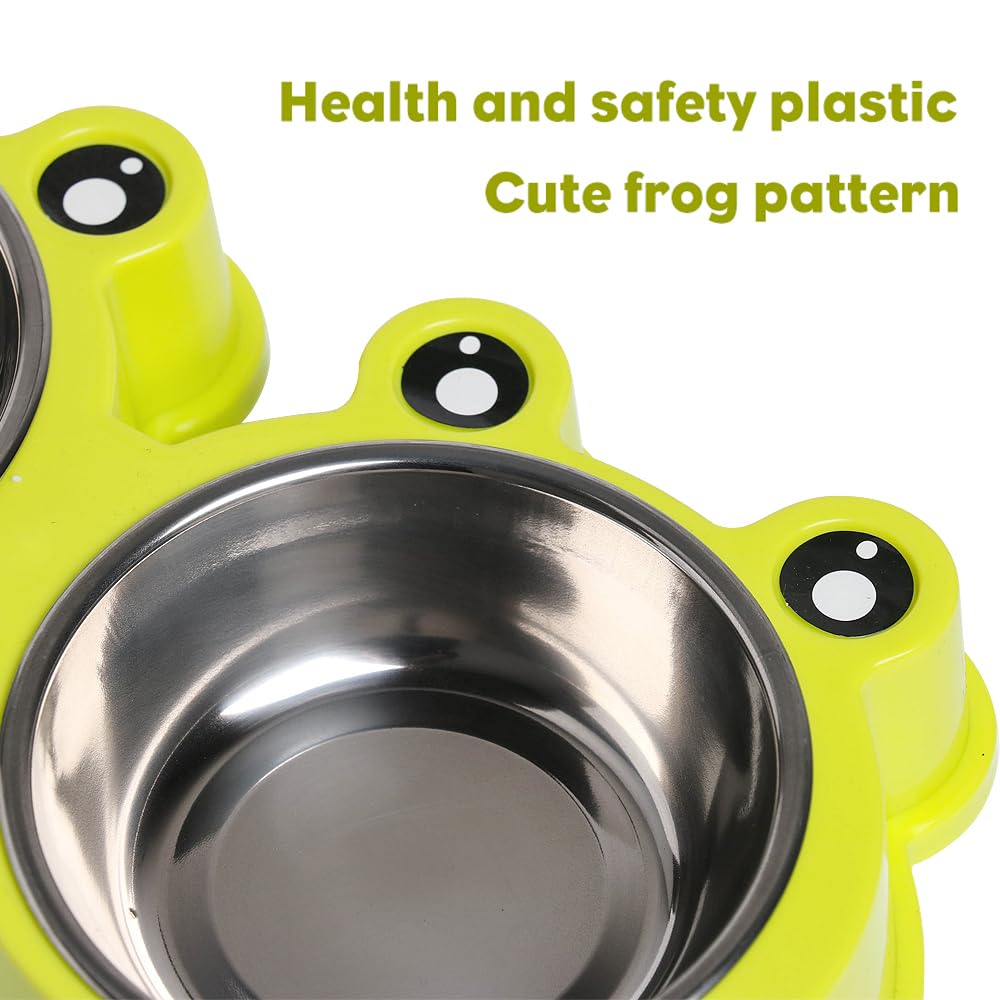Stainless Steel Non-Slip Double Pet Feeder M91736