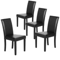 Dining Chairs Set of 4 Upholstered Black L358