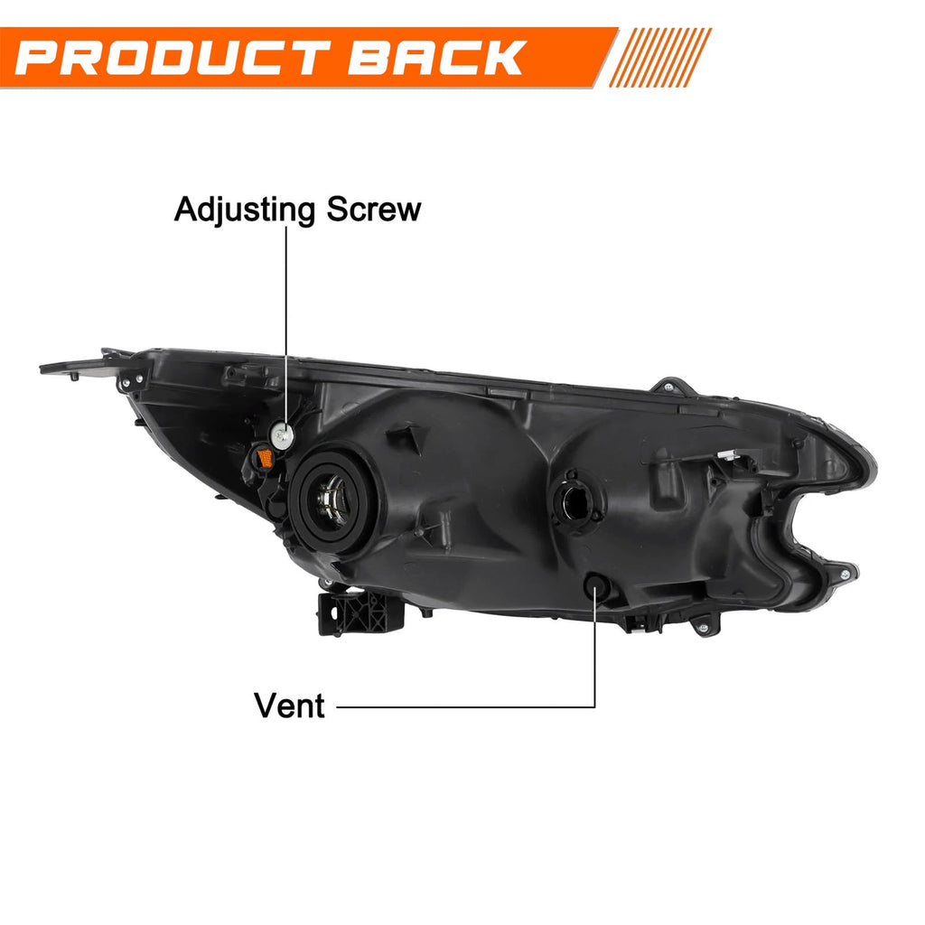 Black Halogen Headlight Assembly E66858
