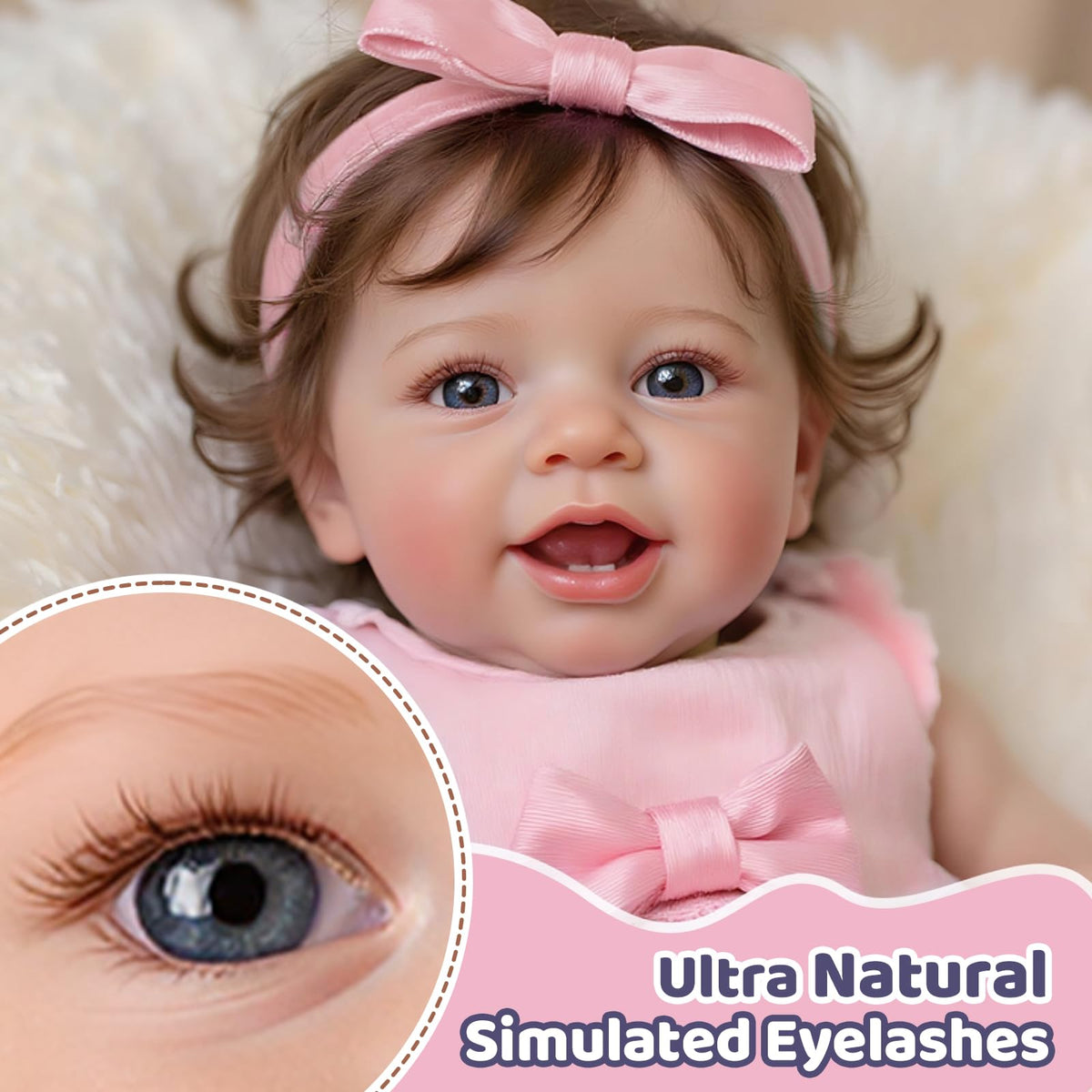 20 Inch Reborn Baby Dolls Girl with Rooted Hair S592234