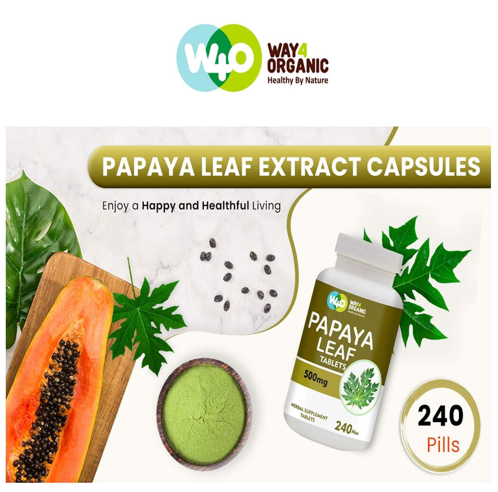 Papaya Leaf Extract 500 mg 240 Capsules H35521