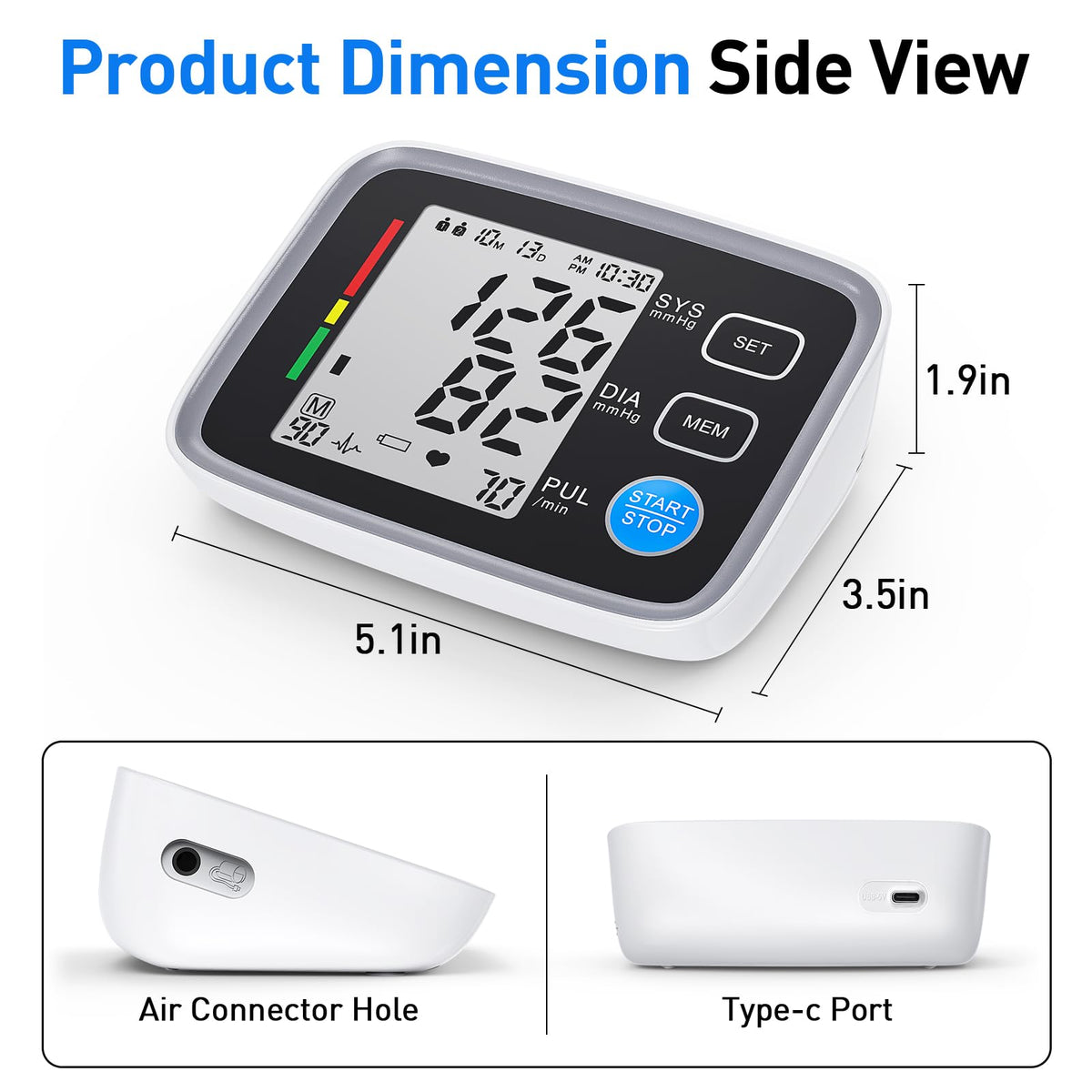 Upper Arm Blood Pressure Monitor 2 Cuff Sizes E841