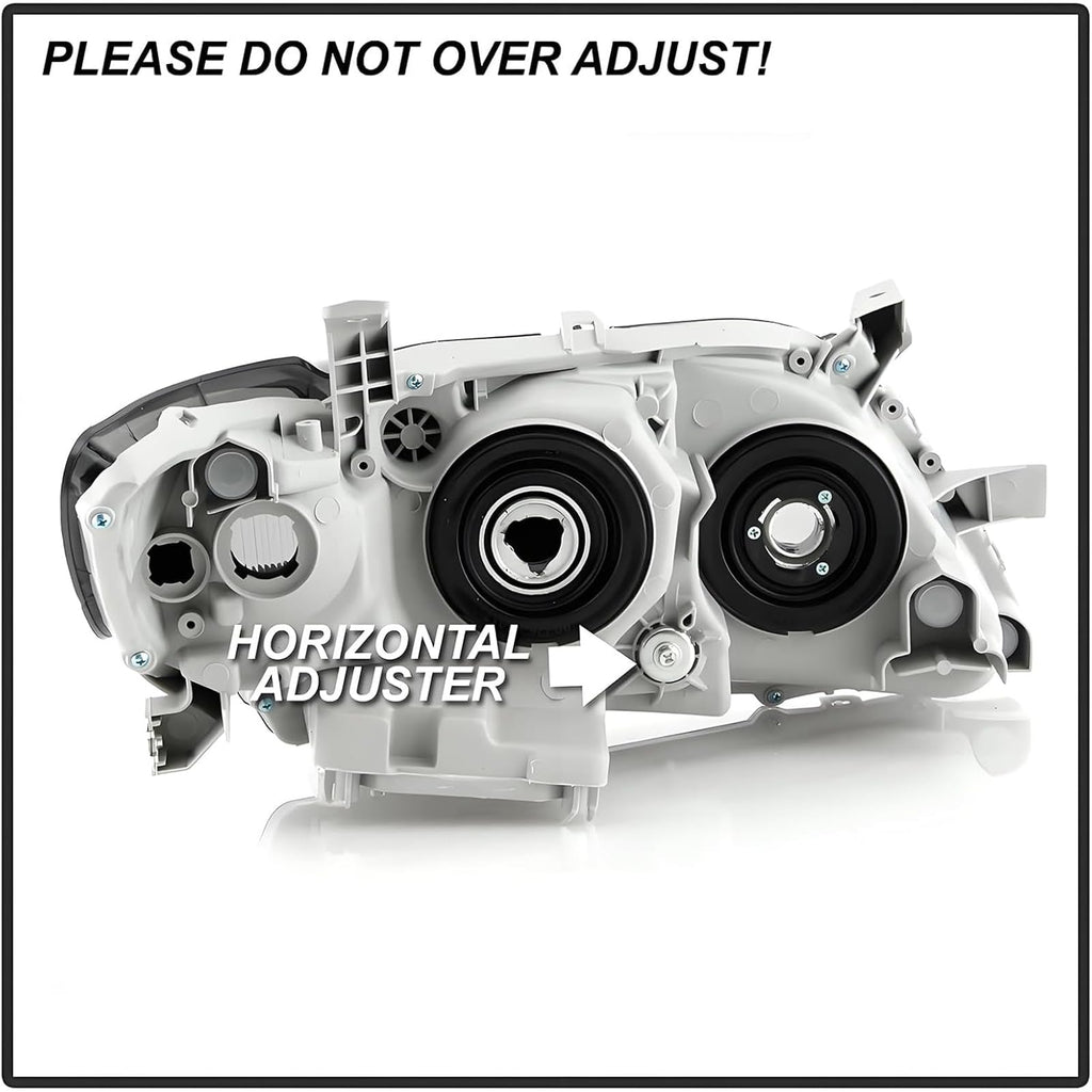 Headlights Assembly Pair Chrome Housing Amber Reflector Z5869