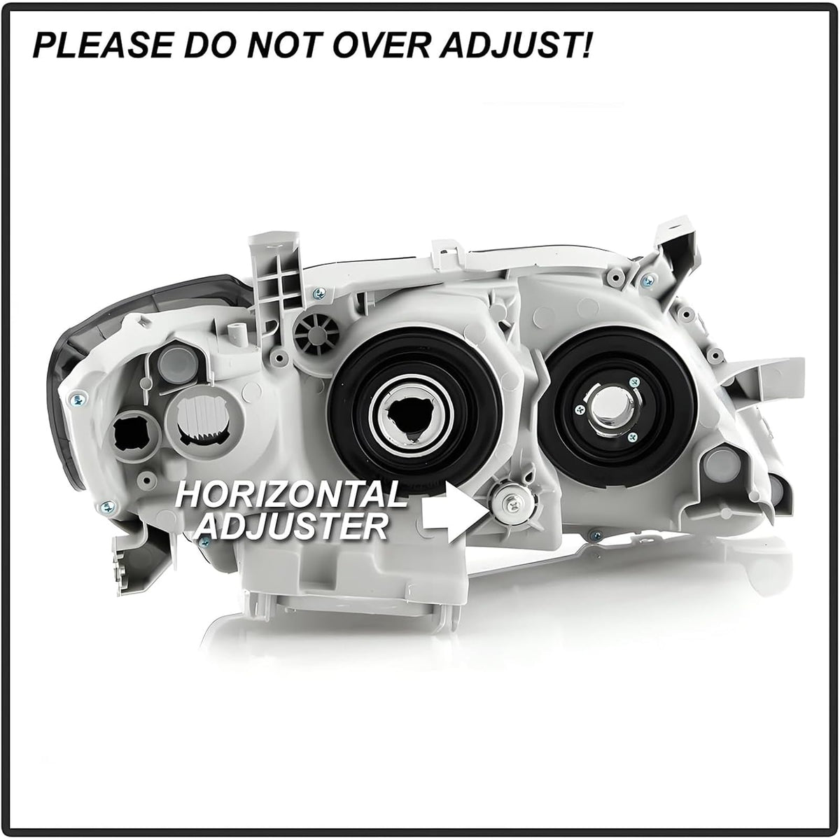 Headlights Assembly Pair Chrome Housing Amber Reflector Z5869