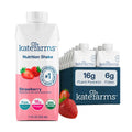 Organic Nutrition Shake, Strawberry, 16g Protein, 12 Pack Q1480
